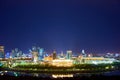 Evening view of the city of Nur Sultan. The Ak Orda Presidential Palace. Astana.