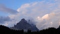 Drei Zinnen, Tre Cime di Lavaredo.at Sunset in Dolomiten mountains, Italy