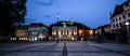 Evening view on Congress square and Ljubljana`s castle, Ljubljana, Slovenia Ljubljana is the capital of Slovenia Royalty Free Stock Photo