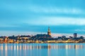 Evening view of the Dutch city of Nijmegen