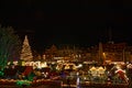 View over christmas market in Erfurt