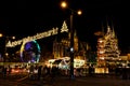 View over christmas market in Erfurt