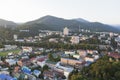 Evening view from the Ferris wheel on settlement Lasarevskoye, Sochi