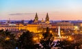 Evening view of Floriana town