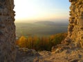 Evening view from the fortrees window Royalty Free Stock Photo