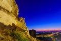 Evening view from the fortress towards Gush Dan, Migdal Tsedek Royalty Free Stock Photo