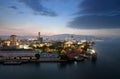 Evening view of Georgetown, Penang, Malaysia