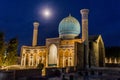 Evening view of Gur-e Amir Mausoleum in Samarkand, Uzbekist Royalty Free Stock Photo