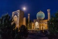 Evening view of Gur-e Amir Mausoleum in Samarkand, Uzbekist Royalty Free Stock Photo