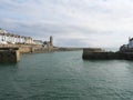Evening view of the harbor of Porthleven in Cornwall England Royalty Free Stock Photo