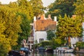 Evening view at the historic Dutch town Breukelen Royalty Free Stock Photo