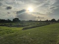 evening view at the historical heritage site of Banten Royalty Free Stock Photo