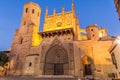 Evening view of the Holy Cathedral of the Transfiguration of the Lord in Huesca, Spai Royalty Free Stock Photo