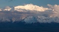 Evening view of Lenin Peak from Alay range Royalty Free Stock Photo