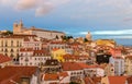 Evening view of Lisbon, Portugal Royalty Free Stock Photo