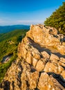 Evening view from Little Stony Man Cliffs in Shenandoah National Royalty Free Stock Photo