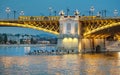 Evening View on the Margaret Bridge Royalty Free Stock Photo