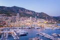 Evening View Monaco Marina Royalty Free Stock Photo