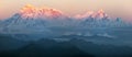 Evening view of mount Annapurna Royalty Free Stock Photo