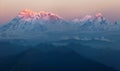 Evening view of mount Annapurna Royalty Free Stock Photo