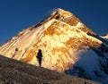 Evening view of mount Everest Nepal Himalayas mountains Royalty Free Stock Photo