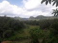 An evening view of the mountains and the sky over the Sinharaja forest in Sri Lanka Royalty Free Stock Photo