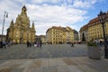 Evening view of the New Market Square in Dresden