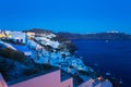 Evening view of Oia and Caldera Santorini Greece Royalty Free Stock Photo