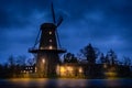 Xanten, Germany - Evening View of an Old Windmill in Xanten, Germany Royalty Free Stock Photo