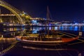 Evening view of the Oporto City and Douro River in Porto, Portugal Royalty Free Stock Photo