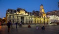 Evening view of Plaza de Armas. Santiago, Chile