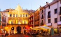 Evening view of Plaza Mayor in Cuenca Royalty Free Stock Photo