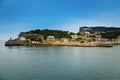 Evening view of the Port de Soller outskirts on the seaside, Mallorca Royalty Free Stock Photo