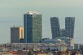 Evening view of the Prague city skyline Royalty Free Stock Photo