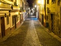 A evening view of the Rua de Santa Maria in Funchal - normally busy with holidaymakers, but deserted because of coronavirus