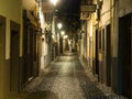 A evening view of the Rua de Santa Maria in Funchal - deserted because of the coronavirus emergency