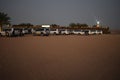 EVENING VIEW OF SAFARI DESERT DUBAI SURROUNDING GREENERIES Royalty Free Stock Photo