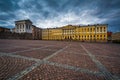 Evening view of Senate Square, in Helsinki, Finland. Royalty Free Stock Photo