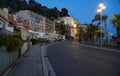 Evening view of the street in Nice Royalty Free Stock Photo