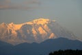 Evening view, Sunset at Annapurna mountain range from Pokhara, Nepal Royalty Free Stock Photo
