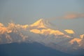 Evening view, Sunset at Annapurna mountain range from Pokhara, Nepal Royalty Free Stock Photo