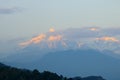 Evening view, Sunset at Annapurna mountain range from Pokhara, Nepal Royalty Free Stock Photo