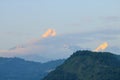 Evening view, Sunset at Annapurna mountain range from Pokhara, Nepal Royalty Free Stock Photo