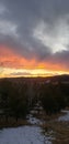 Evening view Sunset skyline sky Colorado colors Mountain
