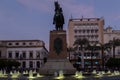 Evening view of the Tendillas Square with small fountains around it, Cordoba city, Andalusia, Spain