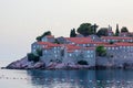 View to Sveti Stefan island, Budva, Montenegro Royalty Free Stock Photo