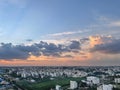 An evening view of the urban landscape of Bangalore city in India Royalty Free Stock Photo
