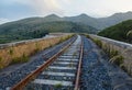 Evening view of viaduct near Formia, Italy Royalty Free Stock Photo