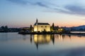 Evening view of the Ypapanti Church on the island of Corfu Royalty Free Stock Photo
