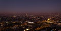 Night views from the second floor of the Eiffel Tower Royalty Free Stock Photo